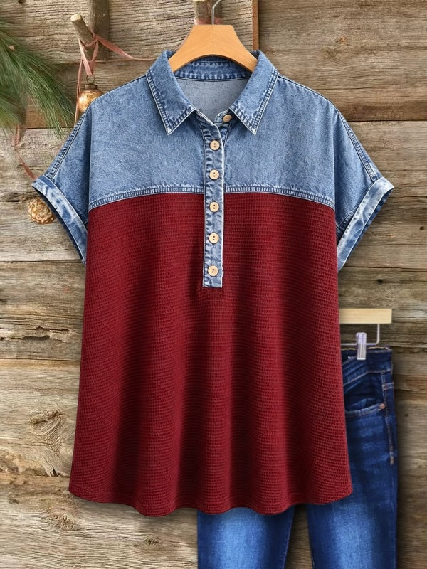 Tencel Denim Waffle Knit Tunic