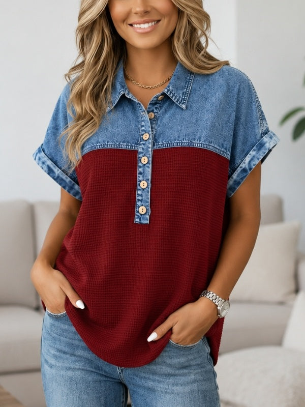 Tencel Denim Waffle Knit Tunic