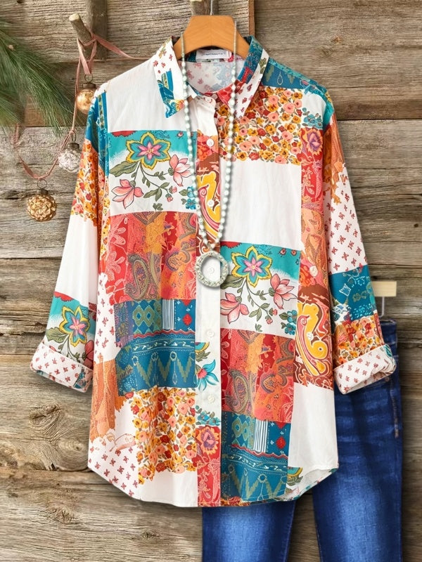 Eclectic Patchwork Print Tunic