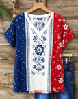 Heritage Floral Print V-Neck Tunic