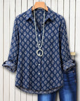 Easy Leaf Print Button Down Shirt
