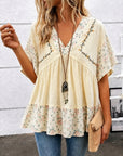 Floral Embroidery Patchwork Tunic