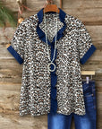 Leopard Print Ruffle Tunic Top