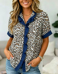 Leopard Print Ruffle Tunic Top