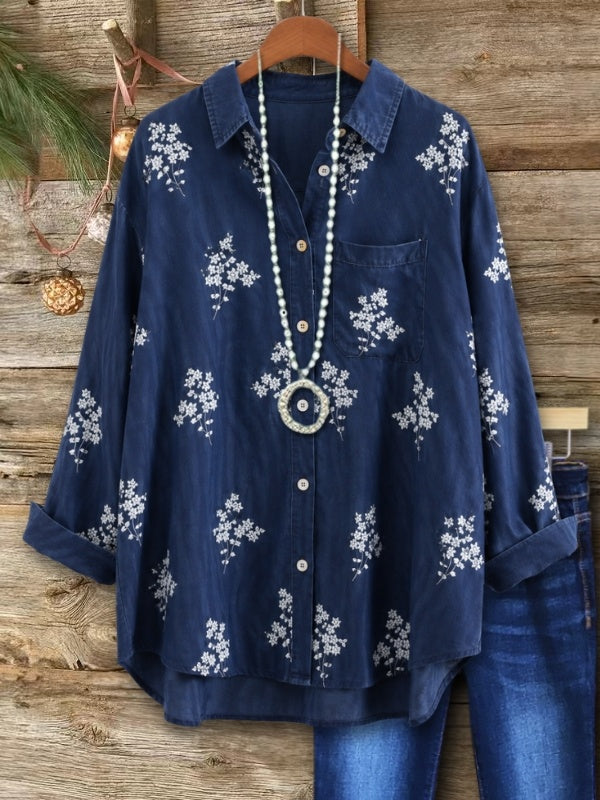 Floral Print Button Down Shirt