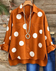Polka Dot Denim Pocket Shirt