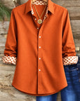 Polka Dot Cuff Button Down Shirt