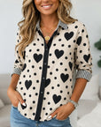 Heart & Polka Dot Contrast Shirt