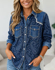 Paisley Patchwork Denim Shirt