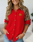 Leopard Patchwork Tunic Shirt