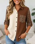 Leopard Patchwork Tunic Shirt