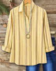 Striped Long Sleeve Button Down Shirt