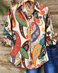 Paisley Print Button Down Shirt