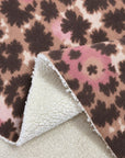 Leopard Floral Print Fleece Sweatshirt