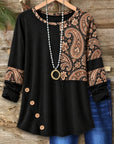 Paisley Patchwork Button Detail Tunic
