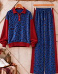 Leopard Velvet Patchwork Lounge Set