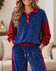 Leopard Velvet Patchwork Lounge Set