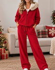 Fleece Lined Faux Fur Hooded Set