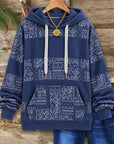 Paisley Patchwork Hooded Sweatshirt