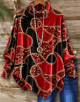 Leopard Chain Print Asymmetrical Tunic