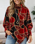 Leopard Chain Print Asymmetrical Tunic