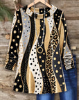 Leopard Polka Dot Patchwork Tunic