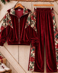Christmas Floral Velvet Set