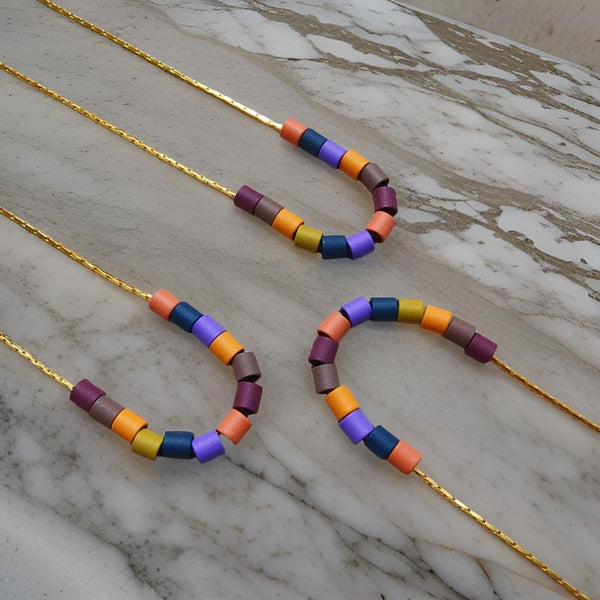Rainbow Beaded Necklace