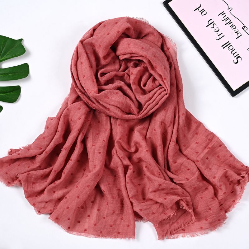 Soft Candy Color Cotton And Linen Scarf