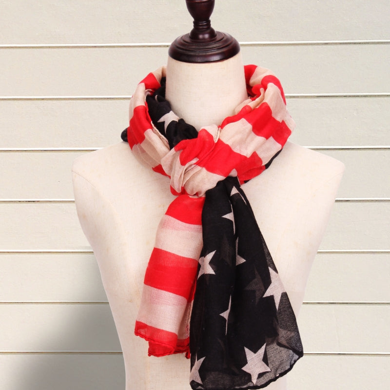Comfy Vintage STARS &amp; STRIPES Infinity Scarf