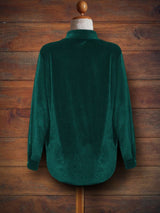 Plain Long Sleeve Velvet Shirt