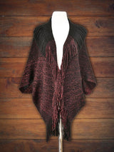 Striped Knitted Cardigan with Fringes