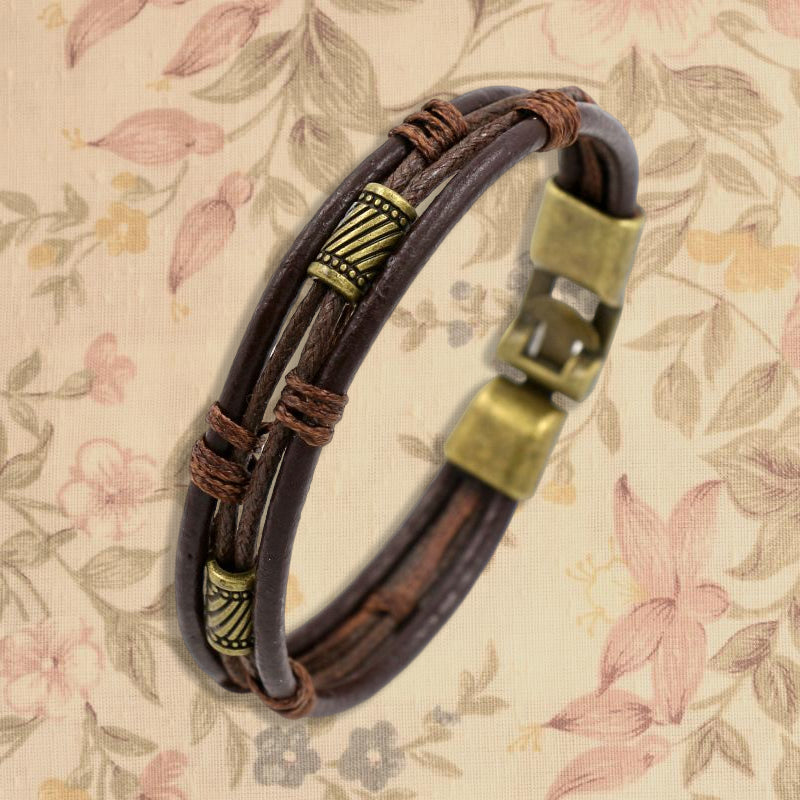 Vintage Fashion Wax Thread Buckle Bracelet