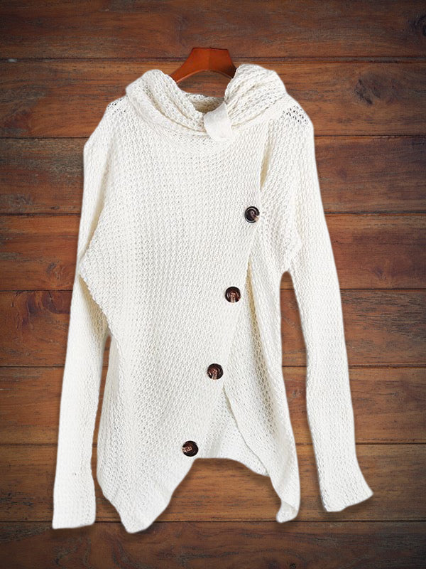 Loose Side Button Sweater