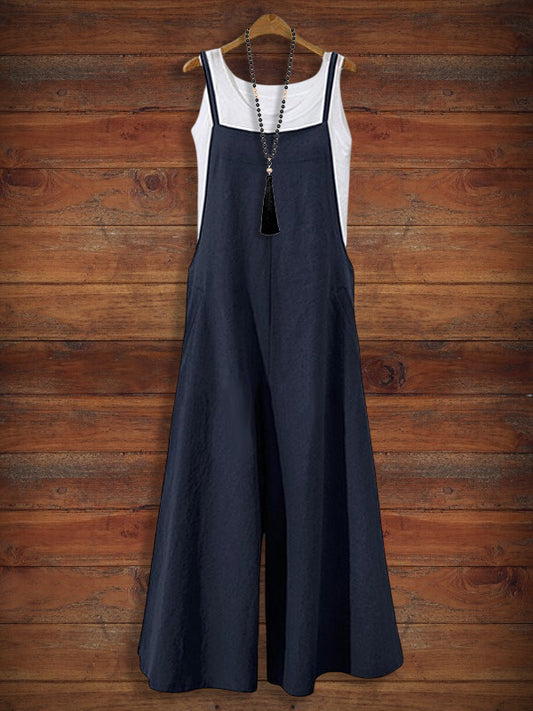 Relaxed Wide Leg Overall