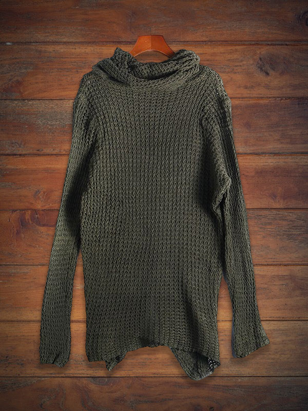 Loose Side Button Sweater